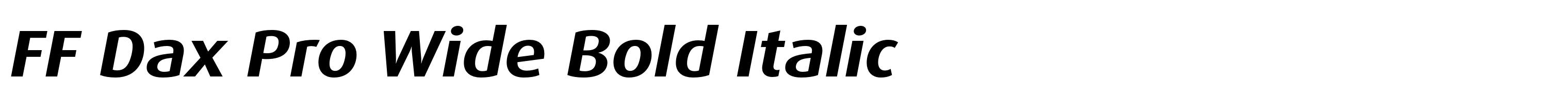 FF Dax Pro Wide Bold Italic